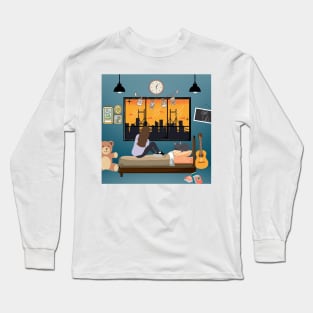 bedroom with evening Long Sleeve T-Shirt